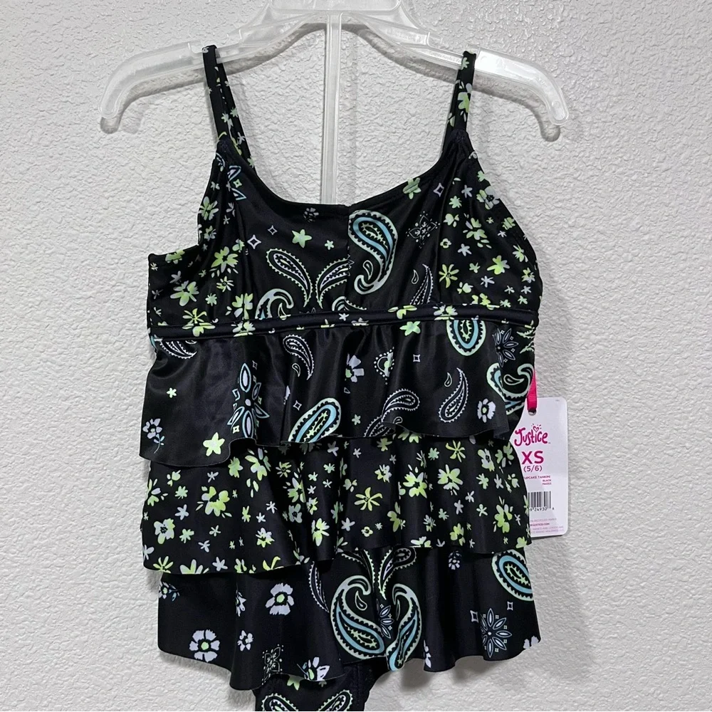 Justice black patterned